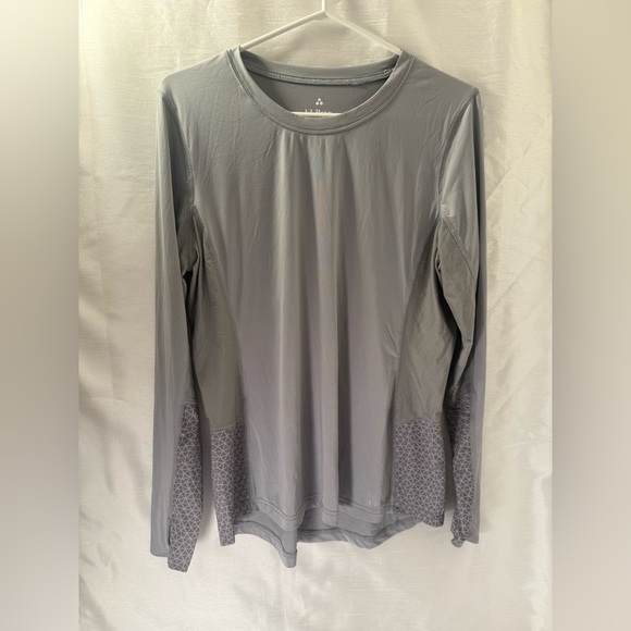 Women’s L.L Bean Sport Shirt Long Sleeve Tee Gray Size L - Picture 1 of 6